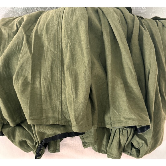 Tallerdevestuario of Colombia Green Adjustable Cotton Maxi Skirt, Lg - Picture 5 of 9